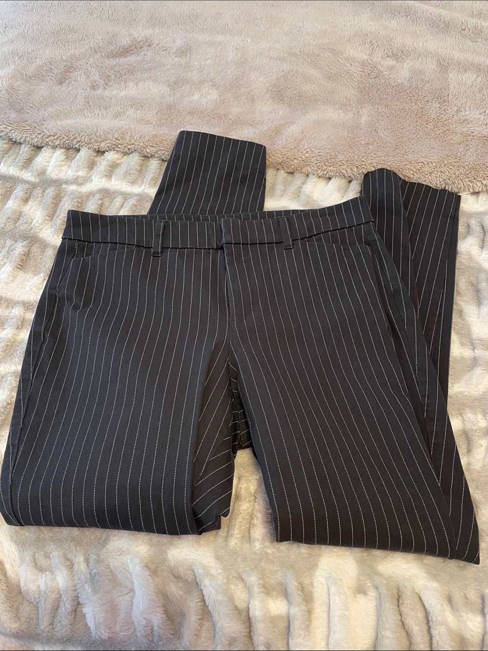 Old Navy Black Pinstripe Dress Trousers